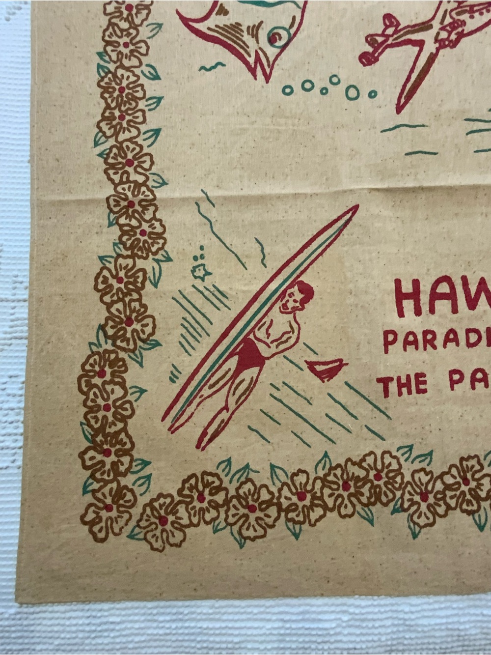 1940-50’s ‘Hawaii Paradise of the Pacific”Mint NOS
Tablecloth Rare - Picture 4 of 11